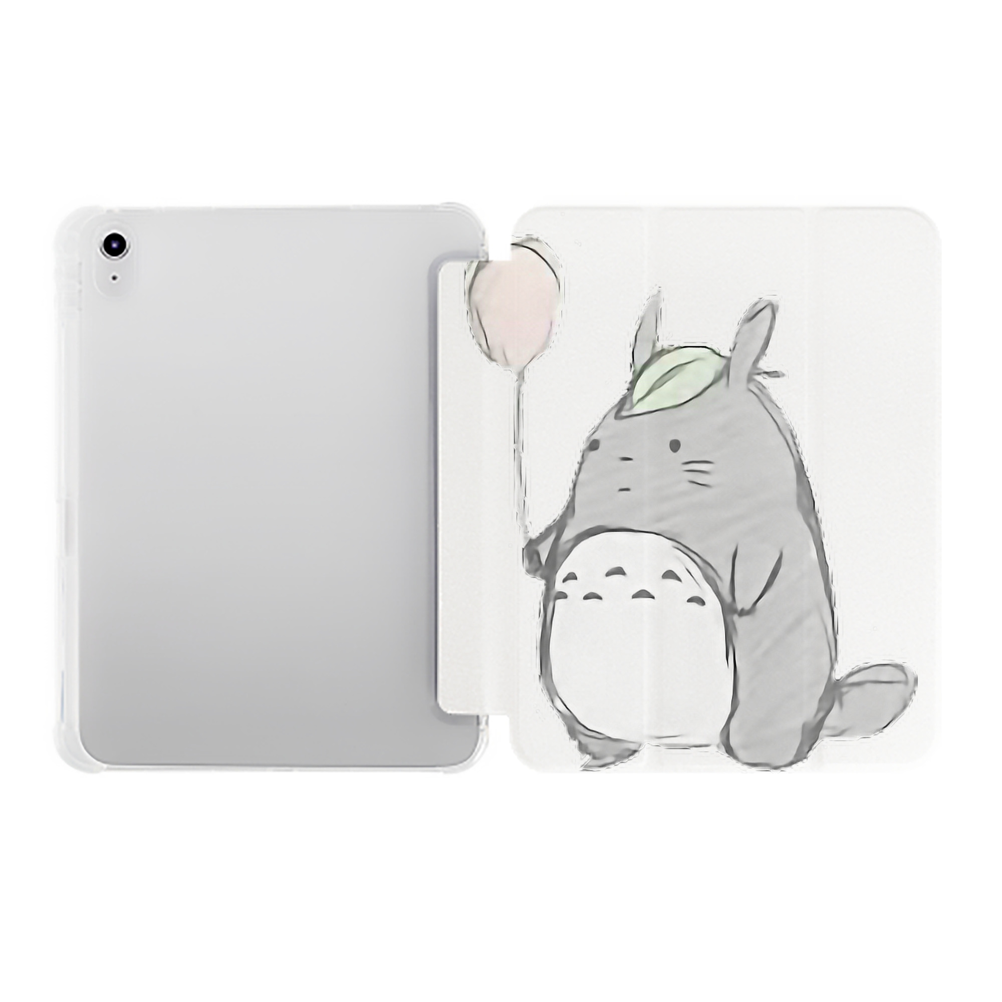（画像用） となりのトトロ 草壁メイ 草壁サツキ My Neighbor Totoro Satsuki Kusakabe Mei Kusakabe IPad ケース ペン収納付き 三つ折りスタンド PUレザー×シリコン 対応機種9.5/10.5/10.9インチ